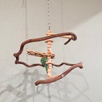 コトリのなる木ミニミニカスタム　ツタのつり下げバードアスレチック【文鳥 インコ 自然木 止まり木】