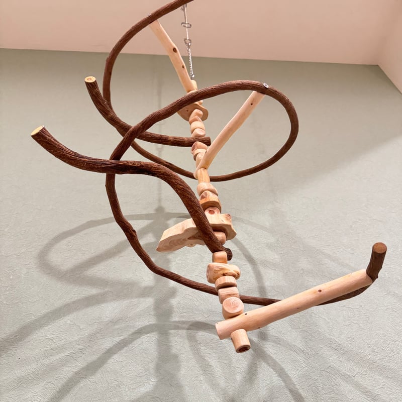 コトリのなる木カスタム つり下げゆらゆらバードアスレチック 【インコ