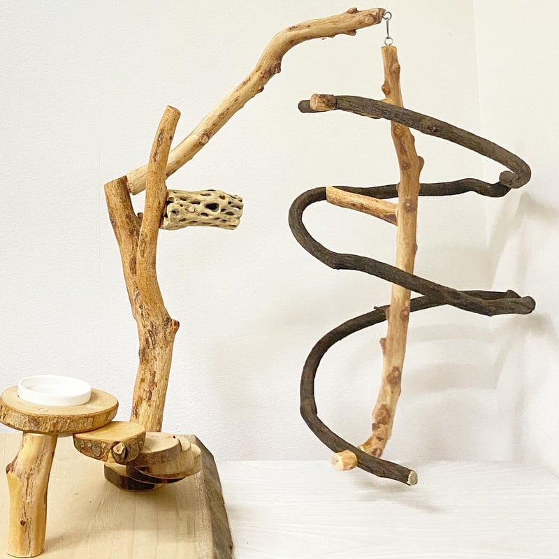 中型鳥用】天然木バードアスレチック