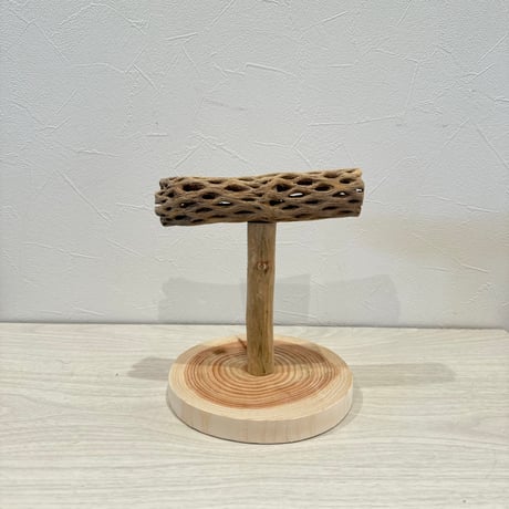 【体重測定用】カクタスのスタンドパーチ②　パーチ長さ16cm／高さ17cm
