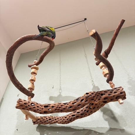 自然木の鳥用品 鳥豆堂【トリマメドウ】バードアスレチック・カクタス