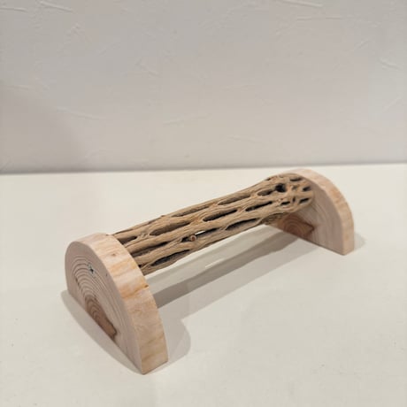 幼鳥・老鳥・介護サポート用　置き型カクタスパーチ② 全長17.5cm/カクタス長さ15cm 【インコ 止まり木 バンブルフット】