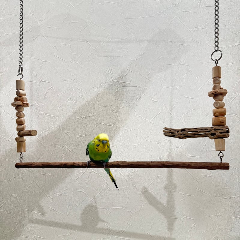K様専用】ツタとウッドパーツのブランコ 【自然木 インコのおもちゃ