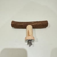 自然木（ツタ）のT字パーチ HOEI465②【取り替え式】