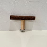 自然木（ツタ）のT字パーチ HOEI465④