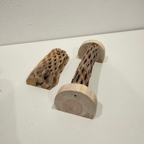 幼鳥・老鳥・介護サポート用　置き型カクタスパーチ 全長19cm/カクタス長さ15cm