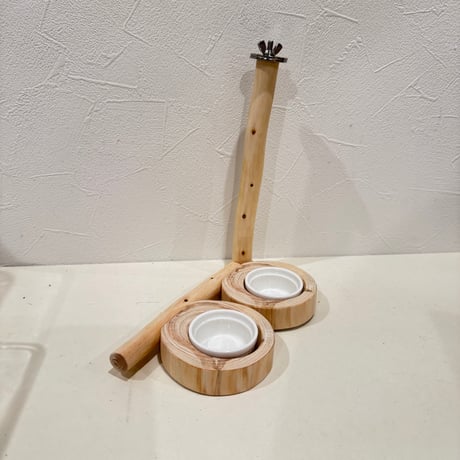 【受注製作】つり下げ用おやつ入れ（2個付き） 幼鳥・老鳥・病鳥【SANKOルーミーベーシック用 インコ 天然木の止まり木】