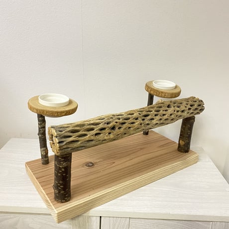 おやつ入れ付きカクタススタンドパーチ② 中型から大型さん用