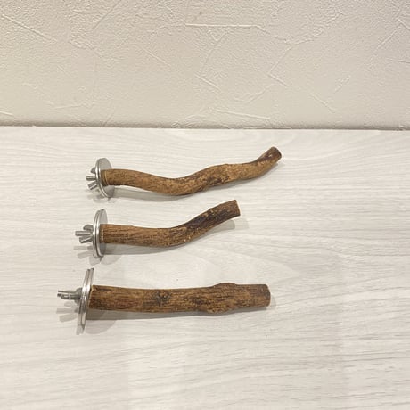自然木（ツタ）パーチ小型さん用  3本セット 直径1.2cm 長さ10cm/15cm