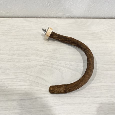 自然木（ツタ）フック船長パーチ　パーチ直径1.5cm／半円直径18cm