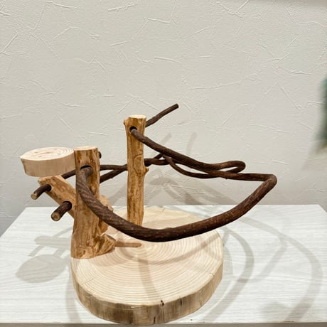 ツタのぐるりんバードアスレチック ②【インコのおもちゃ・自然木のとまり木】