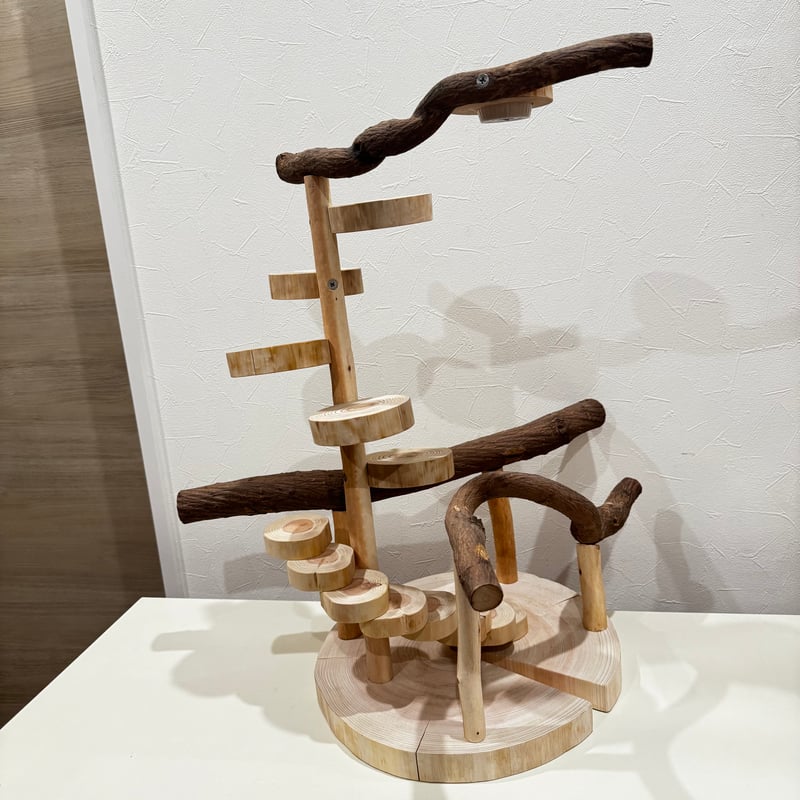 N様専用】モモイロインコさん用バードアスレチック【インコ天然木 自然