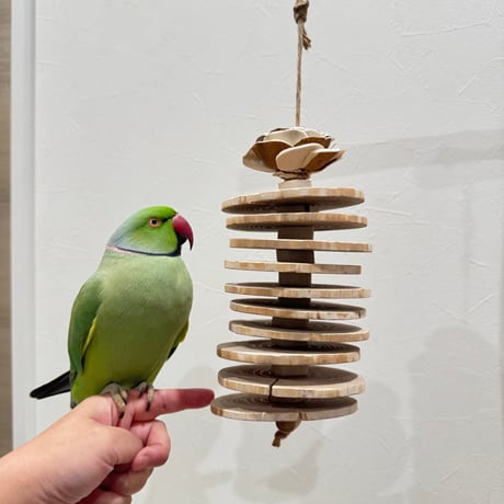 桧スライスのケバブ Lサイズ【インコのおもちゃ ストレス発散 自然木】