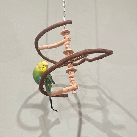 コトリのなる木ミニミニカスタム　ツタのつり下げバードアスレチック【文鳥 インコ 自然木 止まり木】