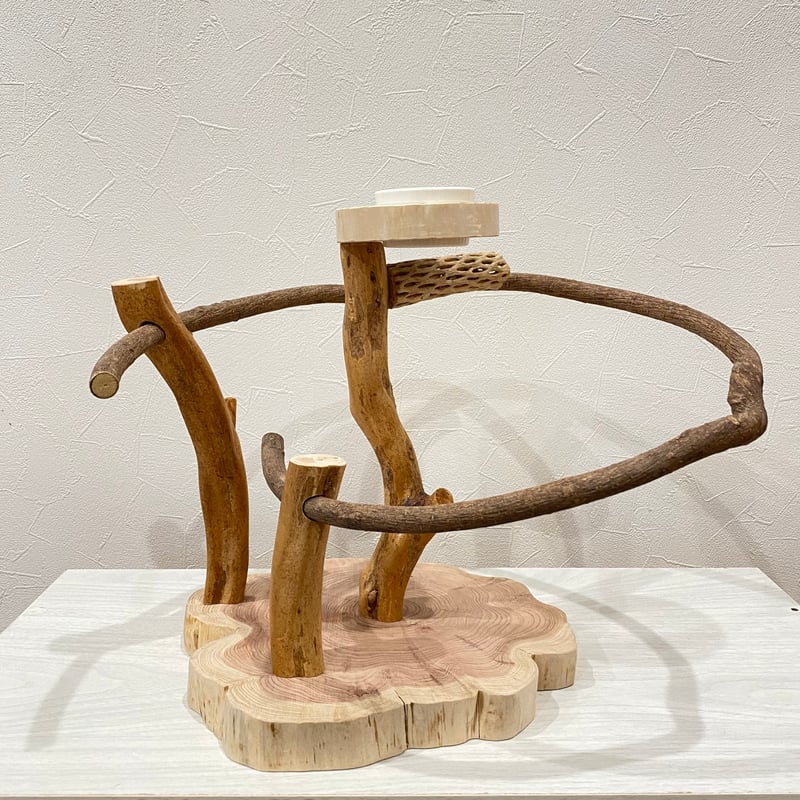 ツタのぐるぐるバードアスレチック②【インコのおもちゃ・自然木の