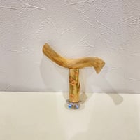 自然木（ツタ皮無し）のT字パーチ HOEI35用