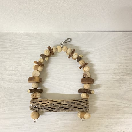 カクタスと天然ウッドビーズのブランコ②
