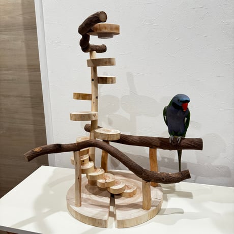 【N様専用】モモイロインコさん用バードアスレチック【インコ天然木 自然木 パーチ 止まり木】