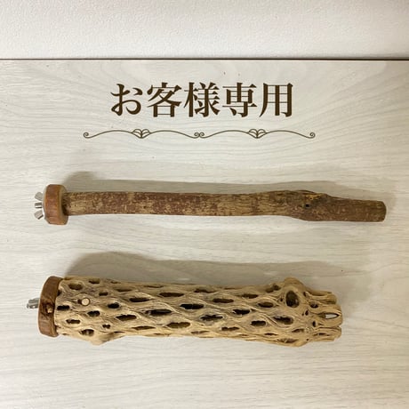 【sachi様専用】カクタスパーチ・自然木（ツタ）パーチ