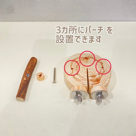 ぬくぬくお座布団 20/40W用　【自然木 とまり木 バンブルフット】