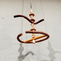 ゆらゆらUFOブランコ③【自然木の止まり木 インコのおもちゃ】  セキセイインコ・コザクラインコ・ウロコインコ