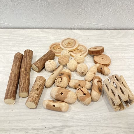 おでん具材セット 穴あり【ポテトヘッドくんミニ用】　国産天然ウッドビーズ