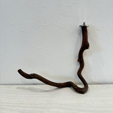 自然木（ツタ）L型パーチ　縦20cm/横23.5cm