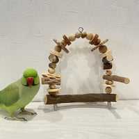 ポテトヘッドくんミニD　天然ウッドビーズのカスタムブランコ