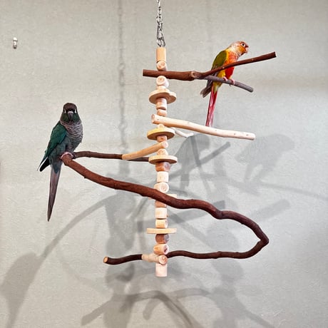 アイテム | 自然木の鳥用品 鳥豆堂【トリマメドウ】バードアスレチック