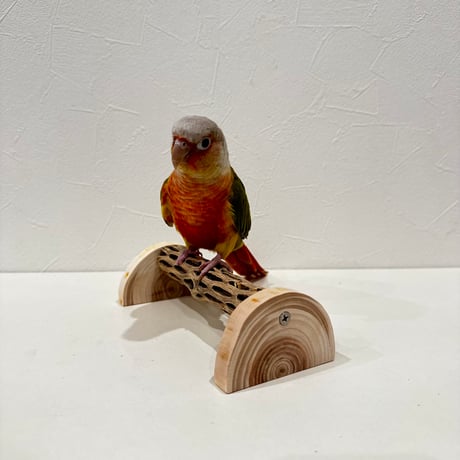 幼鳥・老鳥・介護サポート用　置き型カクタスパーチ③ 全長17.5cm/カクタス長さ15cm