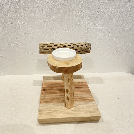 カクタスのスタンドパーチ①　パーチ長さ15cm／高さ14.5cm