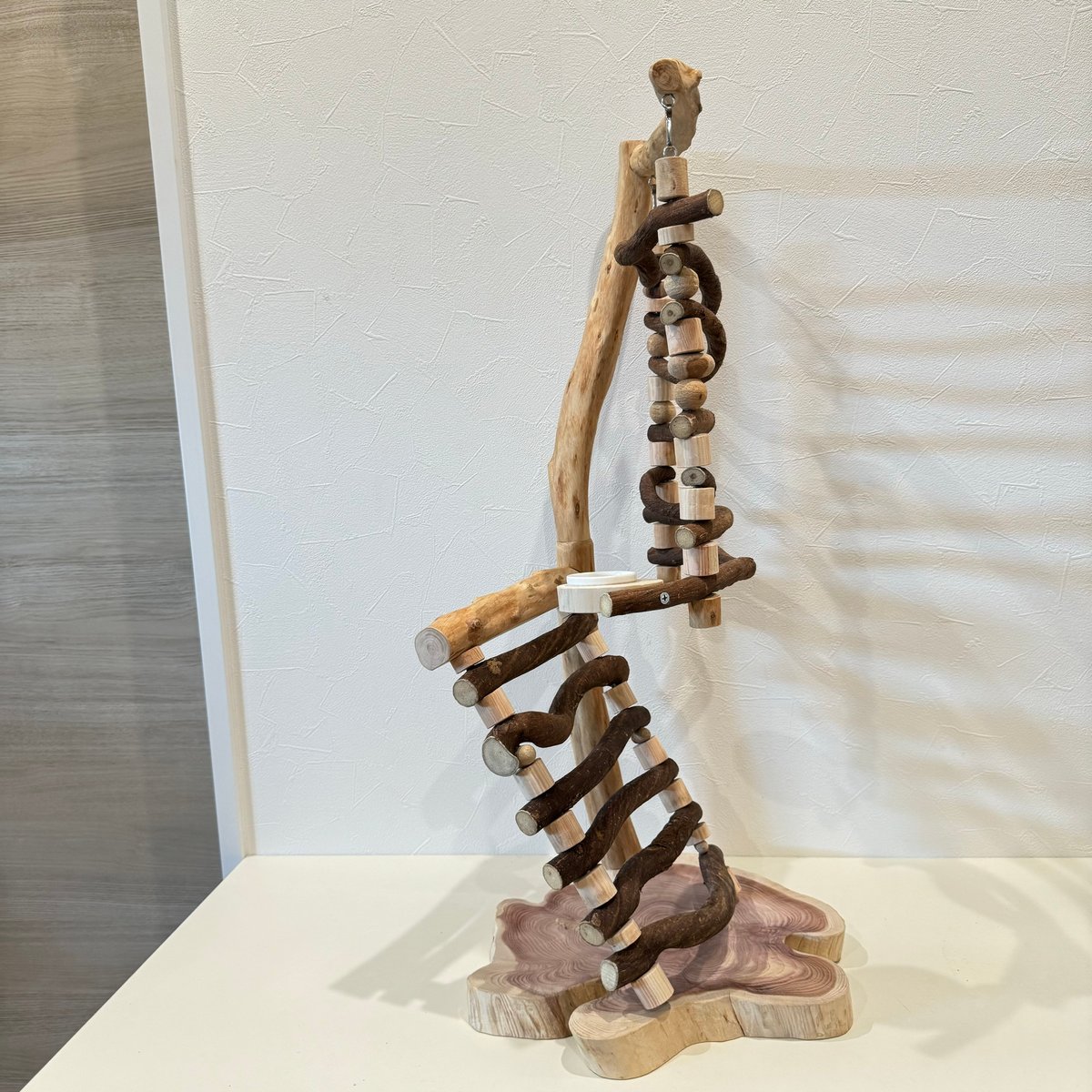 アクティブさん向け アスレチックハシゴブランコ | 自然木の鳥用品 鳥