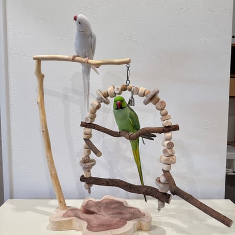 ポテトヘッドくん おもちゃスタンド【インコのおもちゃ・ブランコ・自然木のとまり木】バードアスレチック