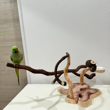 おやつ入れ付きツタのスタンドパーチ