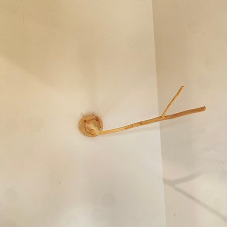 桧のピノキオの鼻 ⑤【インコ・小鳥のおもちゃ　自然木の止まり木】
