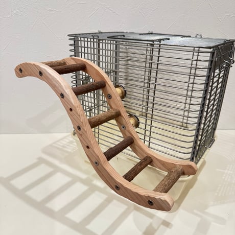 ウェーブラダー ハシゴ 【自然木の止まり木 インコのおもちゃ】