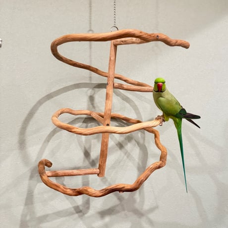 コトリのなる木　つり下げゆらゆらバードアスレチック(皮無し)【インコ・オウムのおもちゃ・自然木の止まり木】