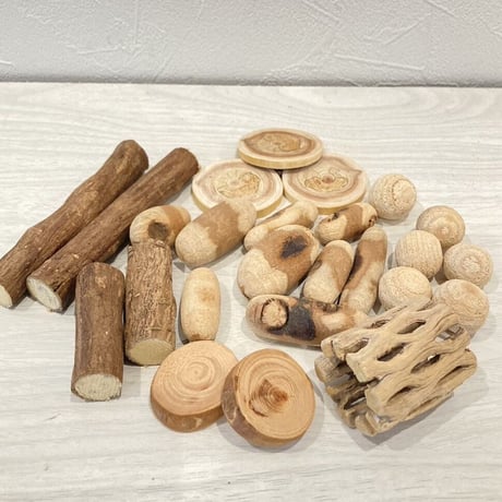 おでん具材セット 穴なし【ポテトヘッドくんミニ用】　国産天然ウッドビーズ