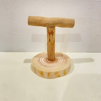自然木(ツタ)のスタンドパーチ【パーチ長さ10cm／高さ約11cm】