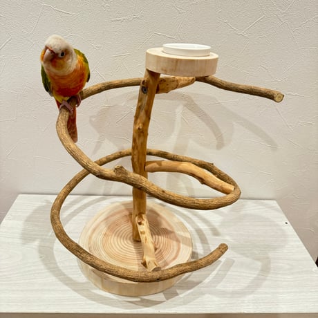 ツタのぐるぐるバードアスレチック【インコのおもちゃ・自然木のとまり木】