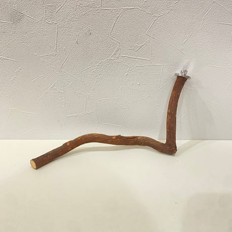自然木（ツタ）天井Ｌ字パーチ 直径約1.7cm/長さ縦14cm/横26cm