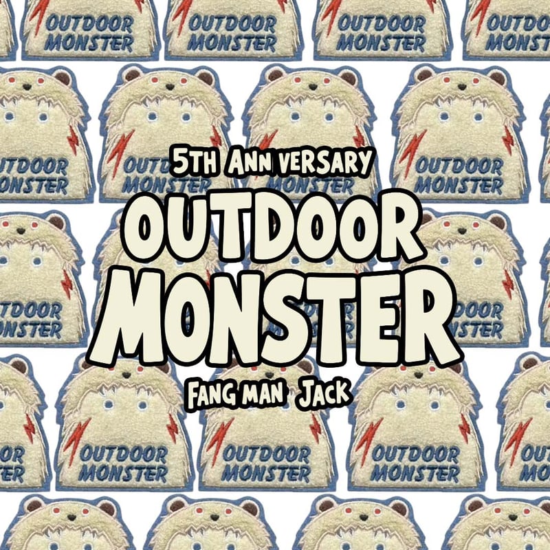 アウトドアモンスター　もふもふベルクロワッペン3枚 OUTDOOR MONSTER（アウトドアモンスター）モフモフベルクロ