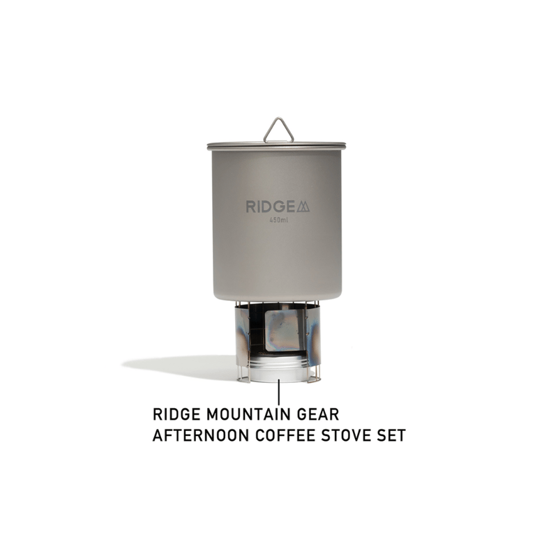 リッジマウンテンギア　チタニウムポット　アフタヌーンコーヒーストーブ　セット ridge mountain gear アフタヌーンコーヒーストーブセット