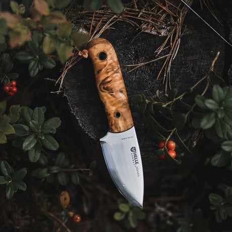 【HELLE】 MANDRA ヘレ マンドラ ｜フルタングナイフ・アウトドアナイフ｜ノルウェー製カーリーバーチハンドル