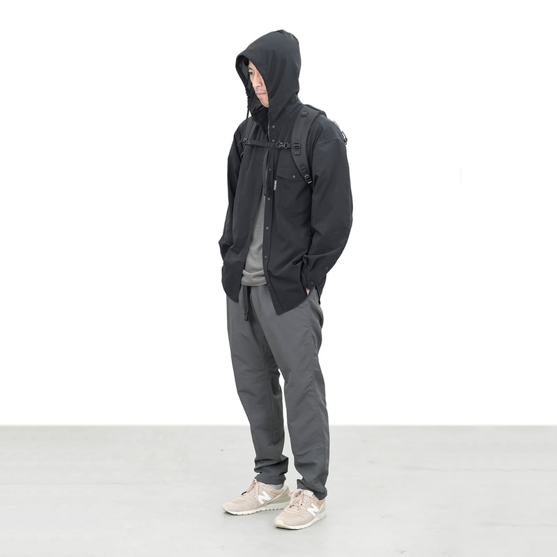 RIDGE MOUNTAIN GEARフード付きブラックシャツ Hooded Long Sleeve Shirt | RIDGE MOUNTAIN GEAR