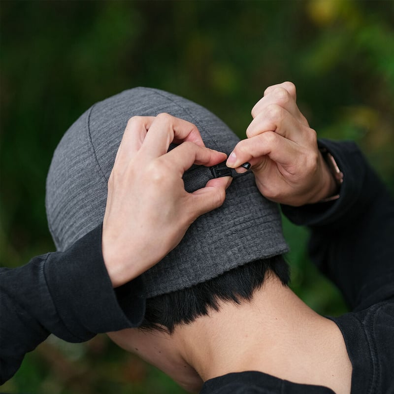 RIDGE MOUNTAIN GEAR】 Grid Merino Earmuff Cap |