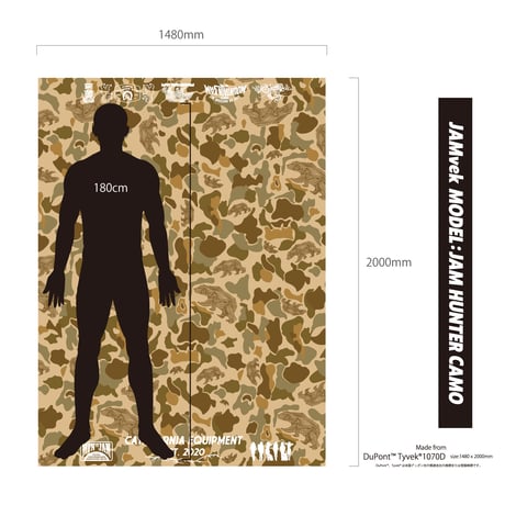 【JAMvek MODEL:JAM HUNTER CAMO】-DuPont™ Tyvek®1070HARD