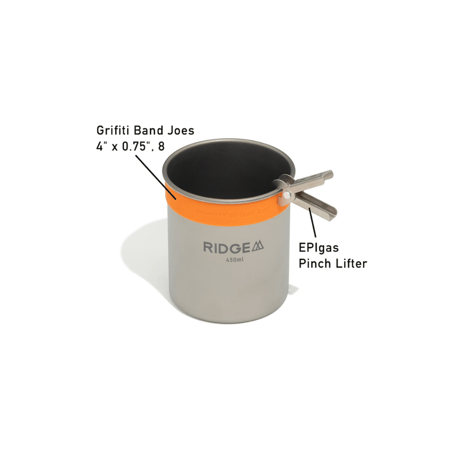 【RIDGE MOUNTAIN GEAR】TITANIUM MUG 450ml