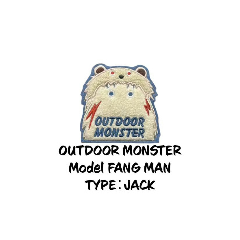 OUTDOOR MONSTER モフモフワッペン ”FANG MAN” TYPE：JACK |