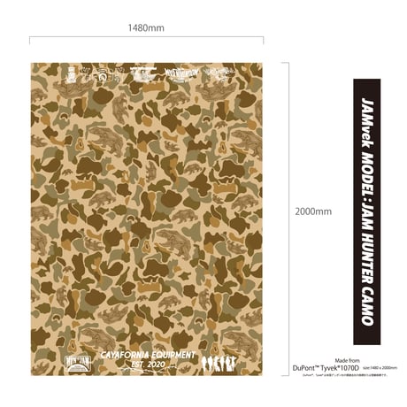 【JAMvek MODEL:JAM HUNTER CAMO】-DuPont™ Tyvek®1070HARD
